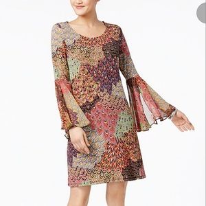 MSK PRINTED SHIFT DRESS